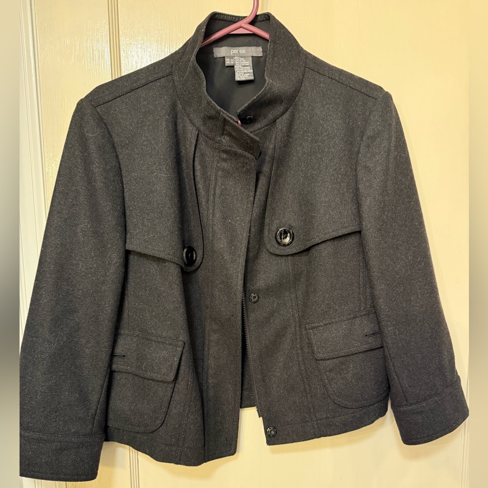 Per Se Bomber Jacket Classic Zip-Up Casual Outerwear